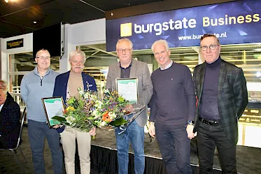 Gouden waarderingsspeld voor vrijwilligers Theo Leenen en Jos Wijnen