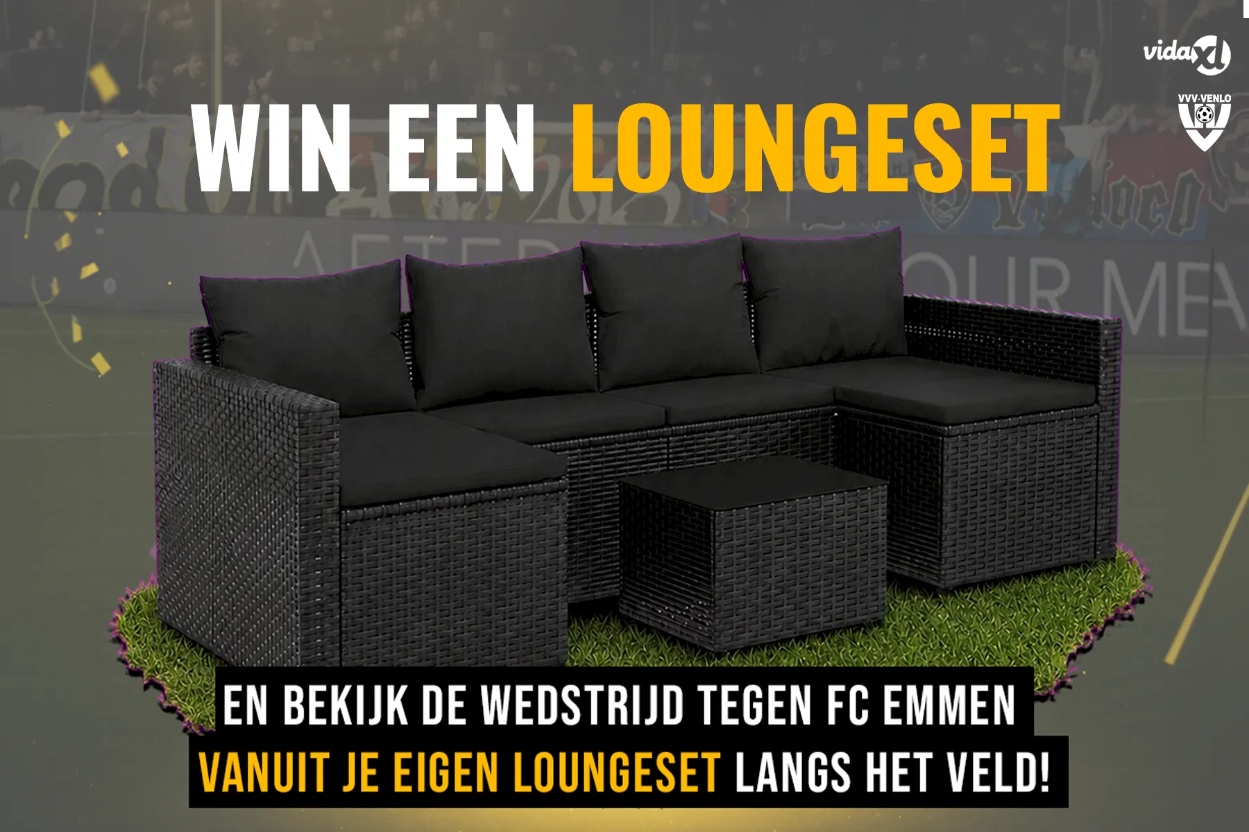 Winactie: Bekijk VVV-Venlo - FC Emmen vanaf jouw eigen vidaXL loungeset!