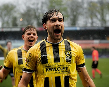 VVV-Venlo toont veerkracht en knokt zich in blessuretijd naar gelijkspel tegen De Graafschap