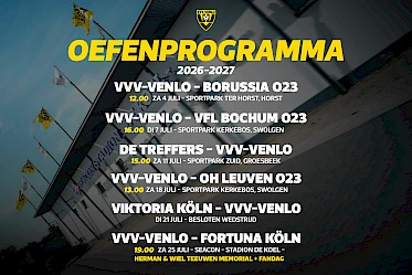Oefenprogramma VVV-Venlo bekend: Herman & Wiel Teeuwen Memorial tegen Fortuna Köln